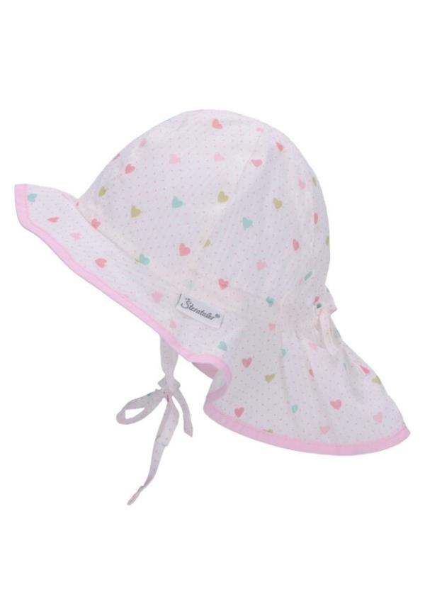 STERNTALER Klobúk letný na zaväzovanie s bodkami a srdiečkami ecru dievča-39 cm-3-4 m STERNTALER Klobúk letný na zaväzovanie s bodkami a srdiečkami ecru dievča-39 cm-3-4 m